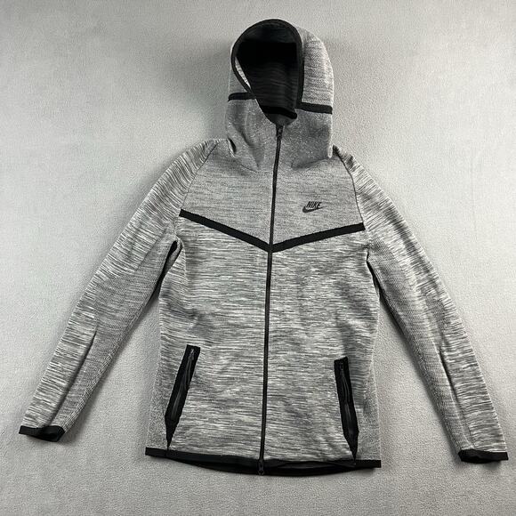 Nike Hoodie Mens Large Tech Fleece Revival Full Zip Grey Heather Outdoor Hiking - Picture 1 of 9